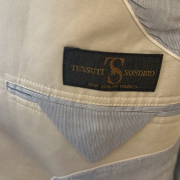 LIKE NEW Brooks Brothers 1818 Fitzgerald Tan Cotton Linen Sport Coat - Picture 4 of 5